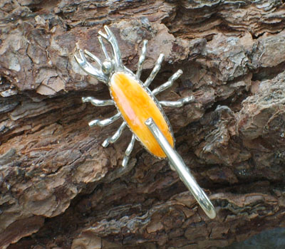 Native American Pendant Spiny Oyster Scorpion